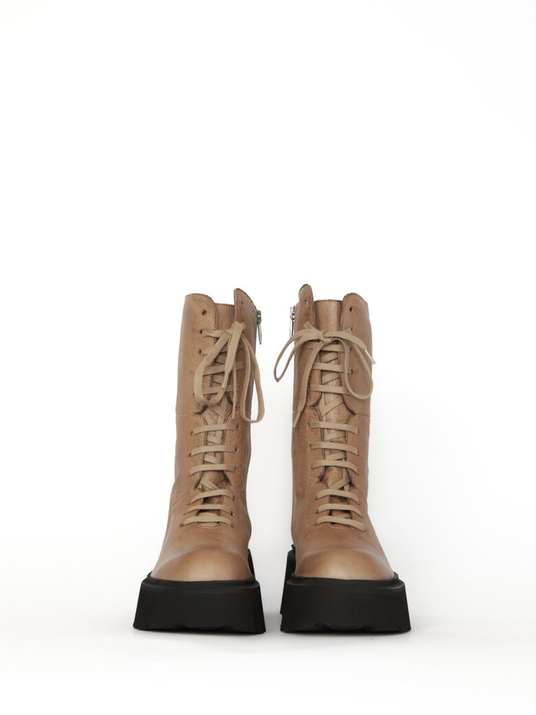 Sort Aarhus - Sort Aarhus boot with laces and zipper