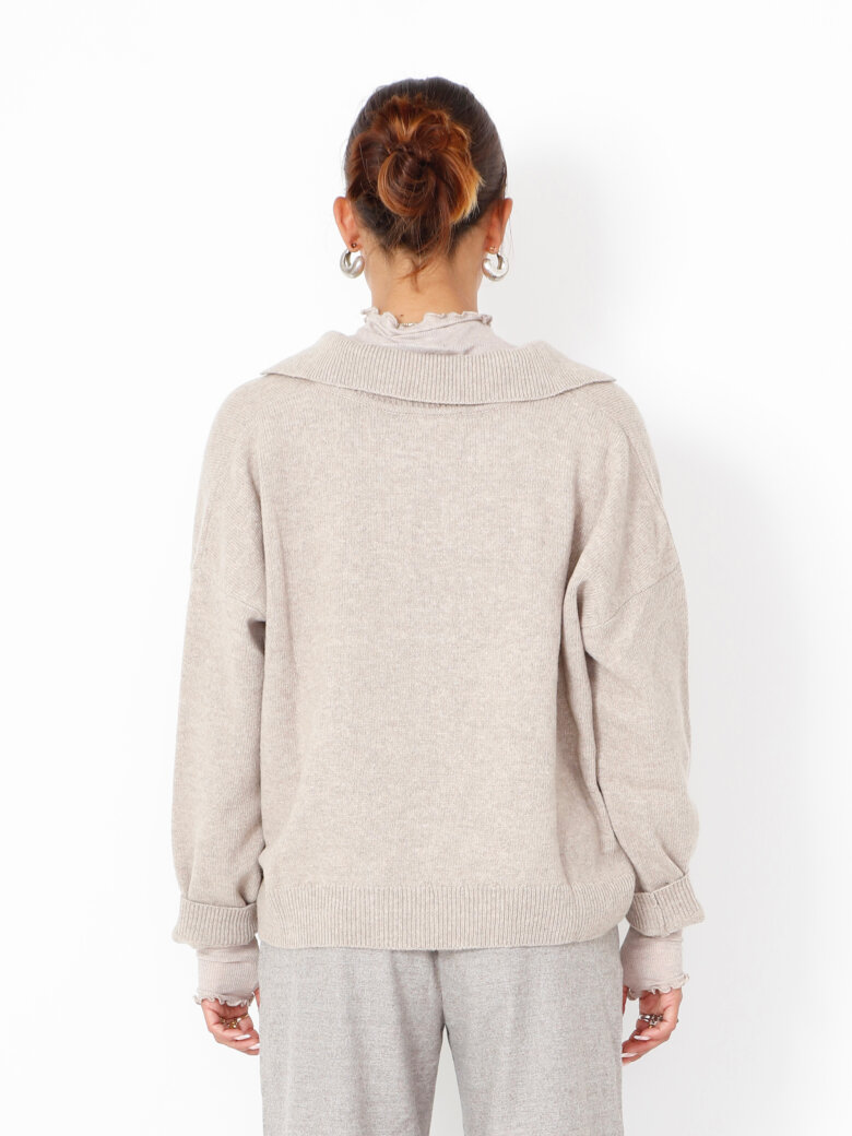 Sort Aarhus - Knitted polo in merino wool