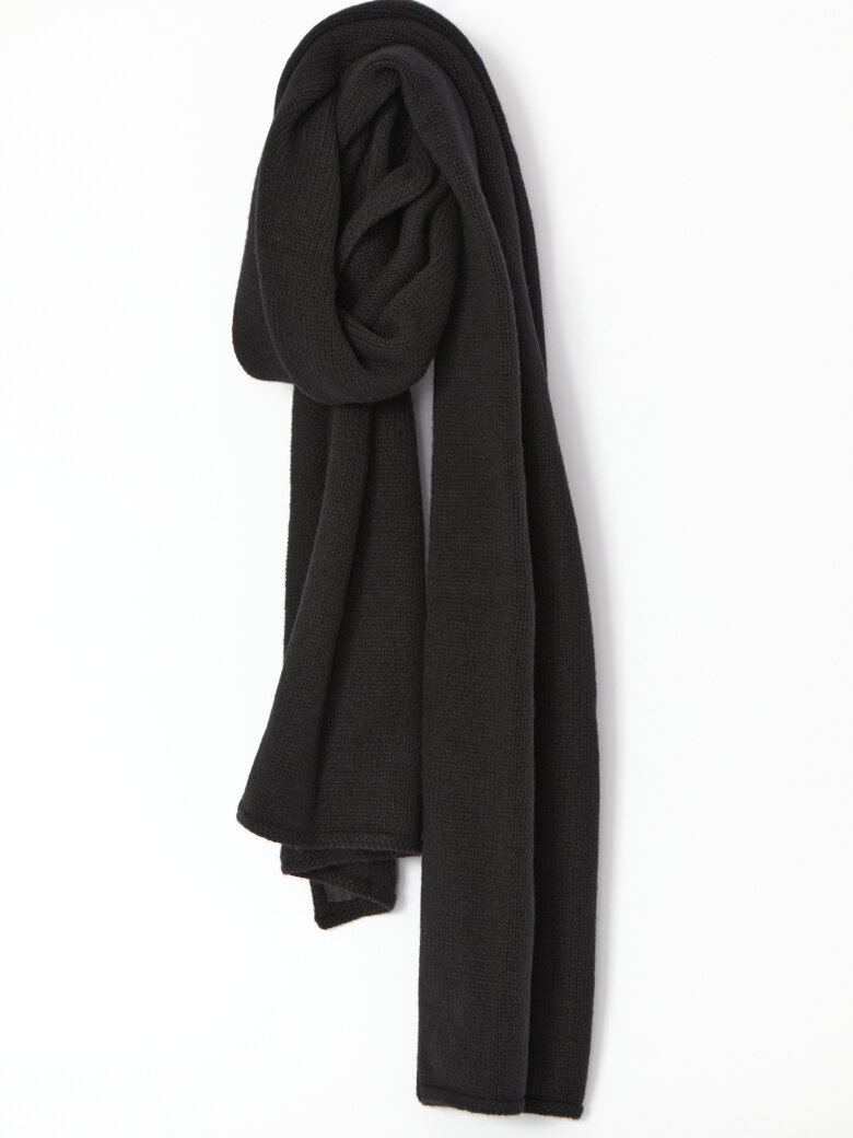 Sort Aarhus - Knitted scarf in merino wool