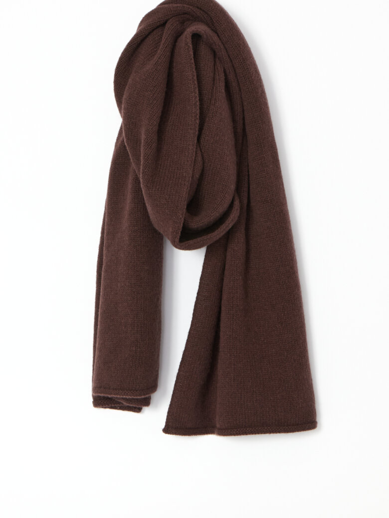 Sort Aarhus - Knitted scarf in merino wool