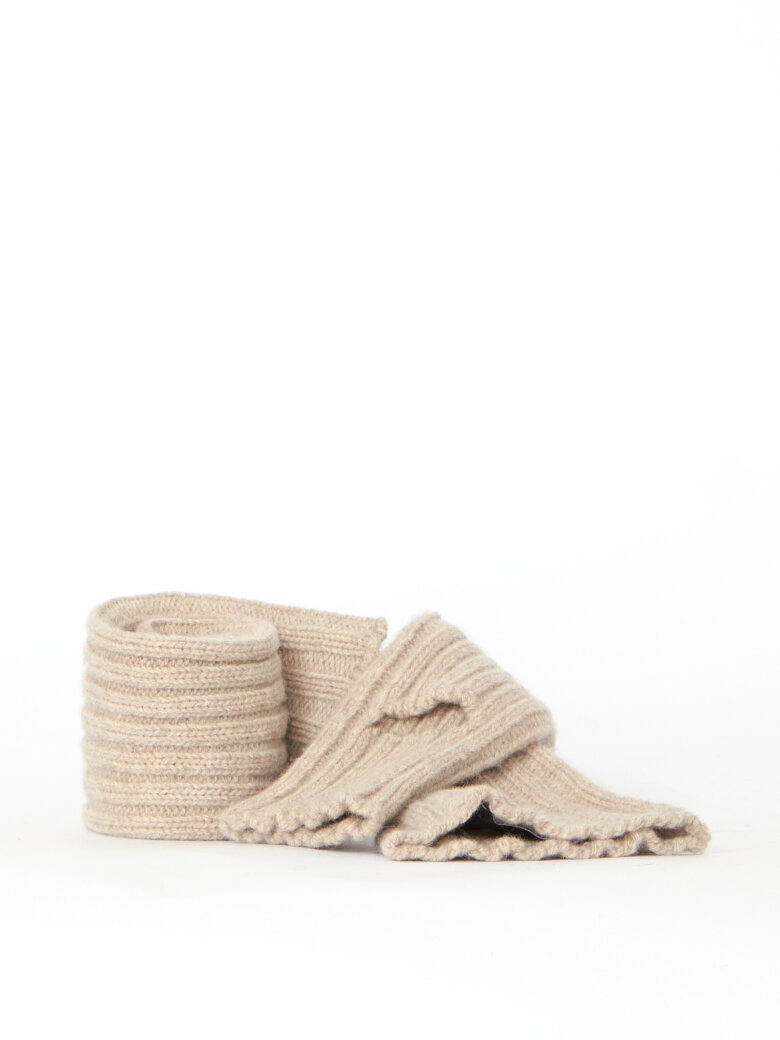 Sort Aarhus - Knitted leg warmers in merino wool