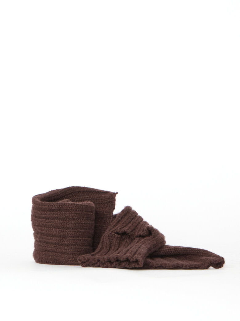 Sort Aarhus - Knitted leg warmers in merino wool