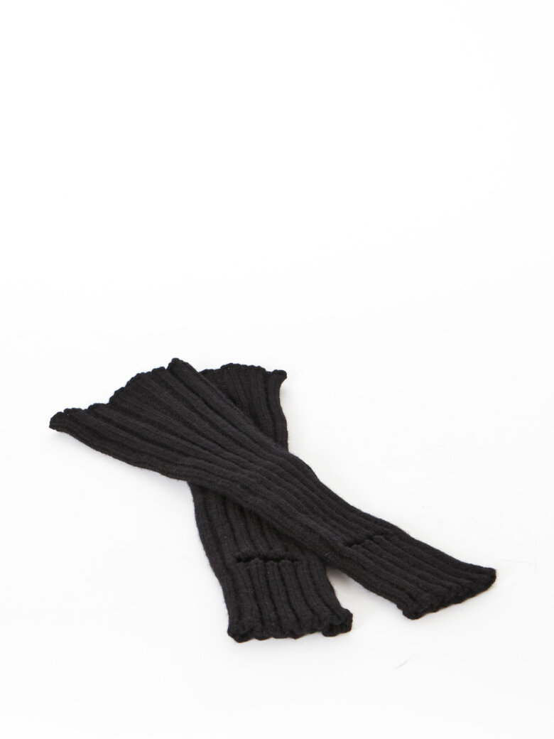 Sort Aarhus - Knitted leg warmers in merino wool
