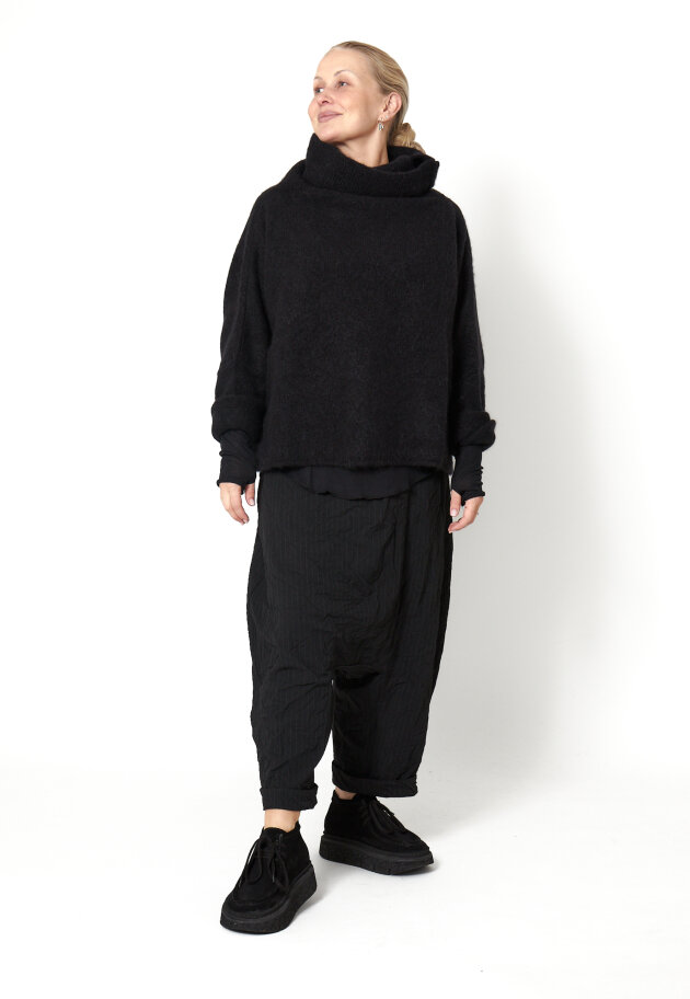 Sort Aarhus - Knitted turtleneck blouse Sort Aarhus - Knitted turtleneck blouse