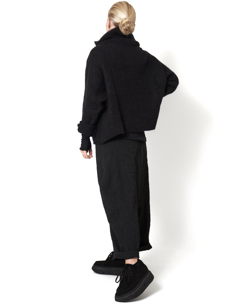 Sort Aarhus - Strikket bluse med rullekrave