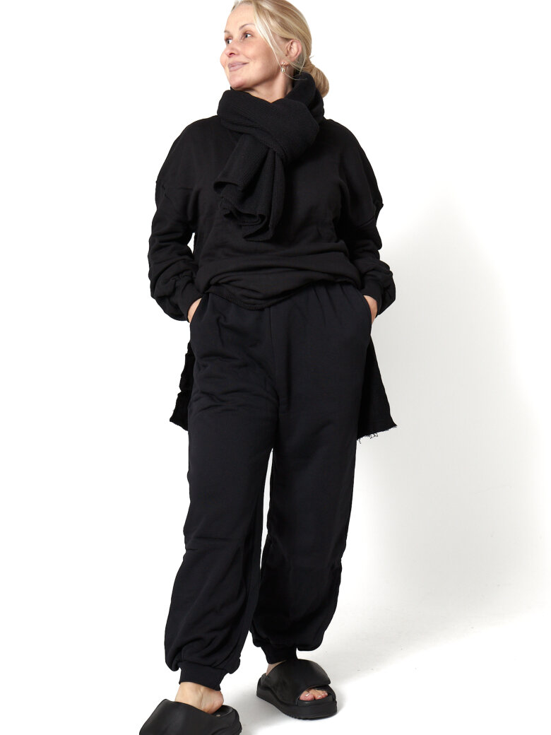 Sort Aarhus - Sweat bukser med elastik og lommer