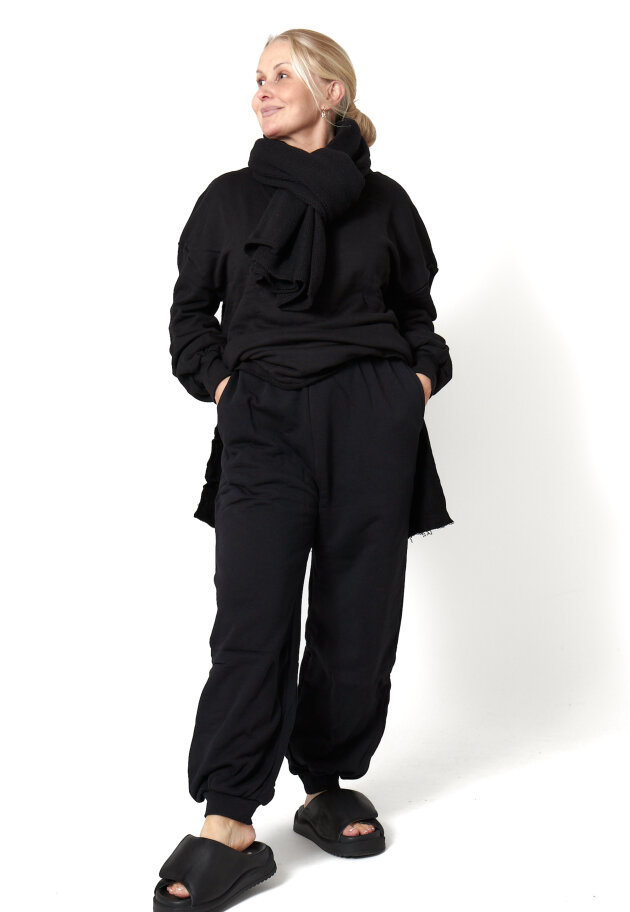 Sort Aarhus - Sweat pants with elastic waist band and pockets