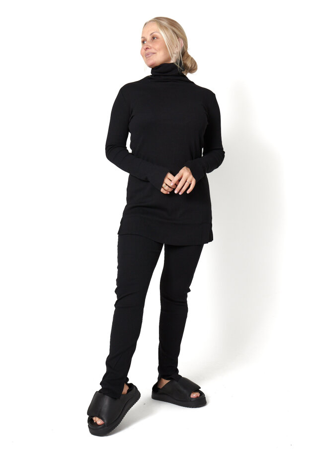 Sort Aarhus - Blouse in rib Sort Aarhus - Blouse in rib