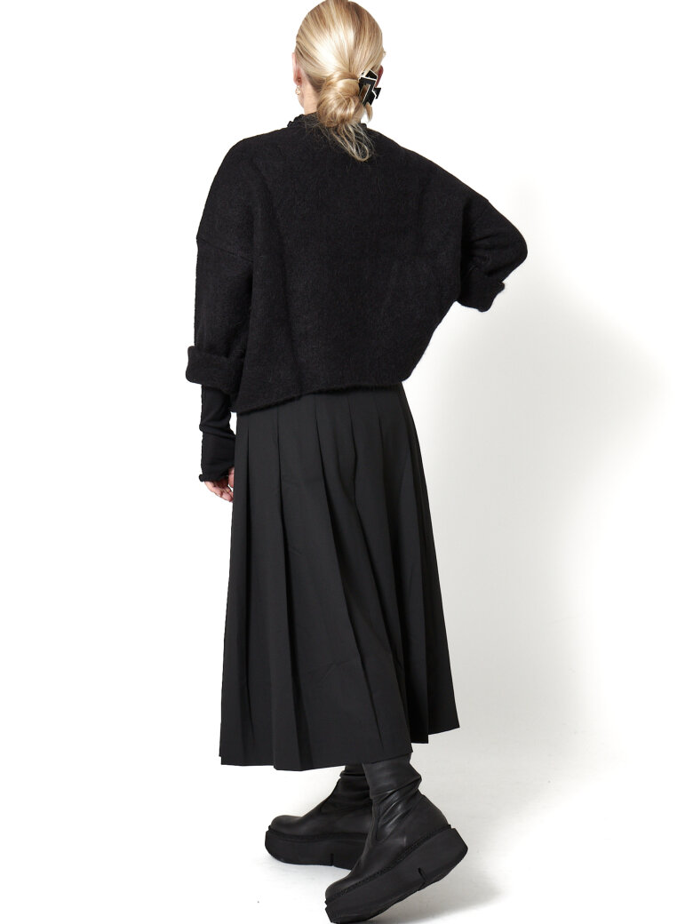 Sort Aarhus - Long skirt with button closure and pockets