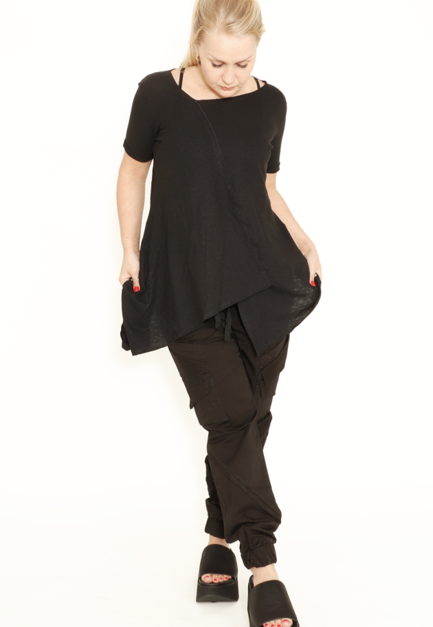 T-shirt with asymmetrical cuts T-shirt with asymmetrical cuts