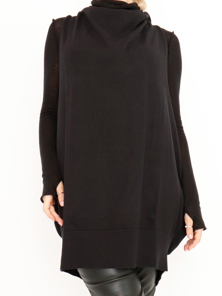 Sort Aarhus - Knitted vest in cotton