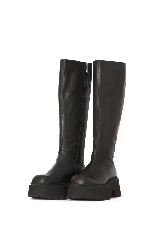 Sort Aarhus - Long boot with zipper