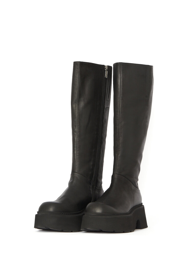 Sort Aarhus - Long boot with zipper