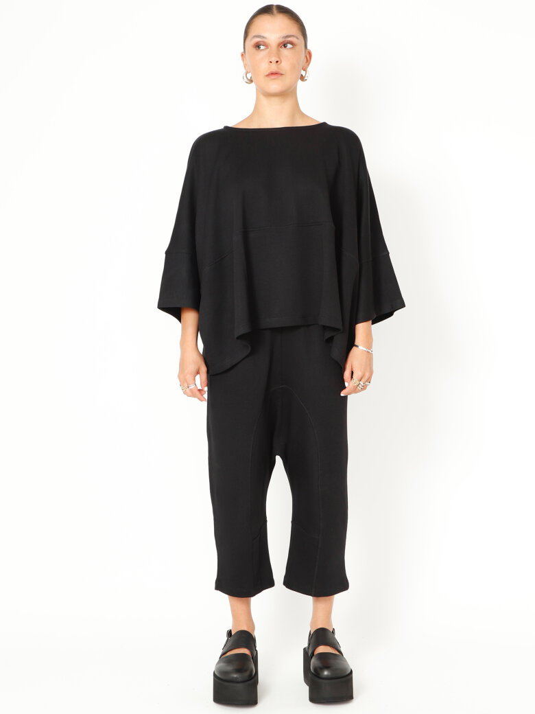 Sort Aarhus - Forudbestilling! Oversize bluse med 3/4 ærmer