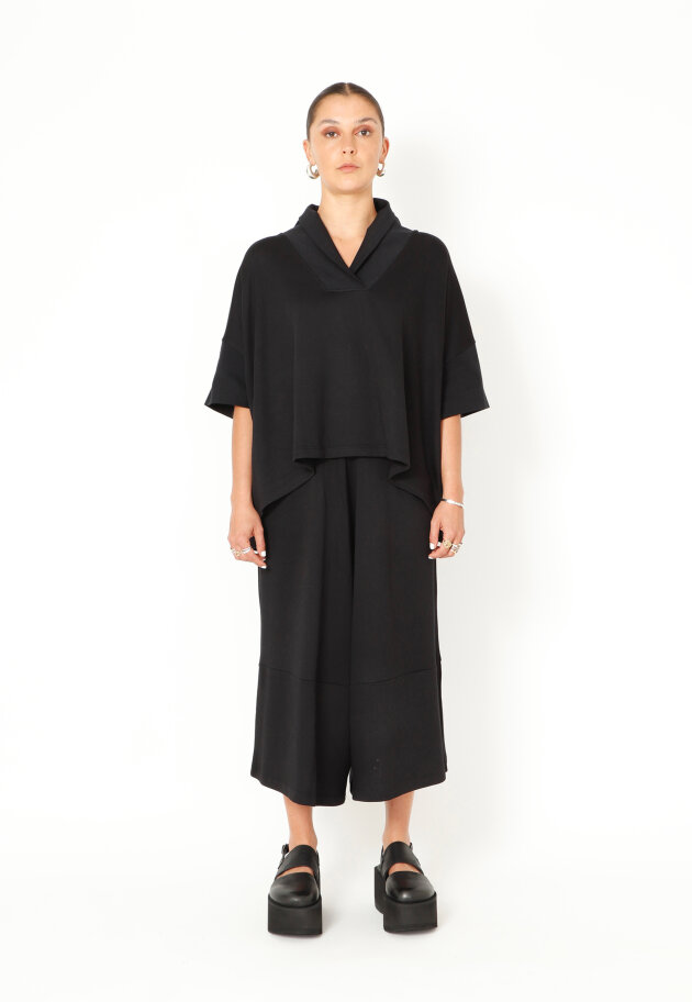 Sort Aarhus - 3/4 wide leg trousers
