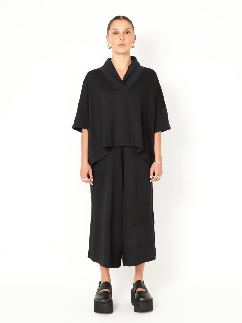 Sort Aarhus - 3/4 wide leg trousers