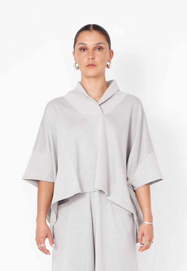 Sort Aarhus - Bluse med bred krave