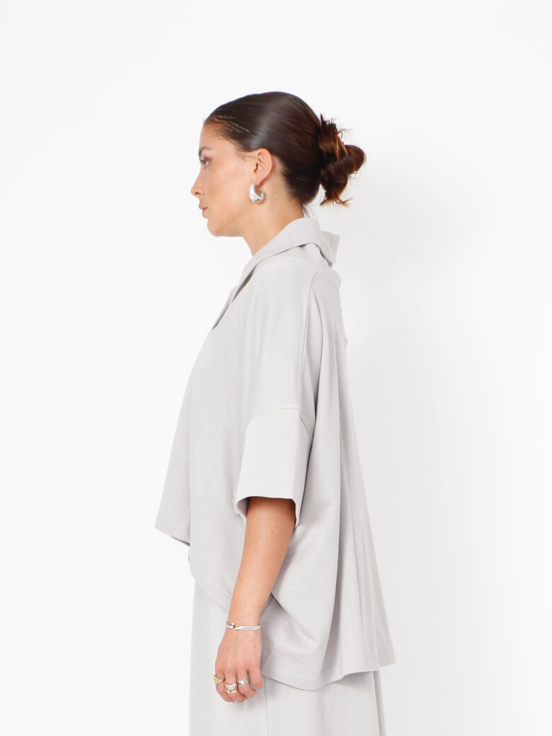 Sort Aarhus - Blouse with wide collar