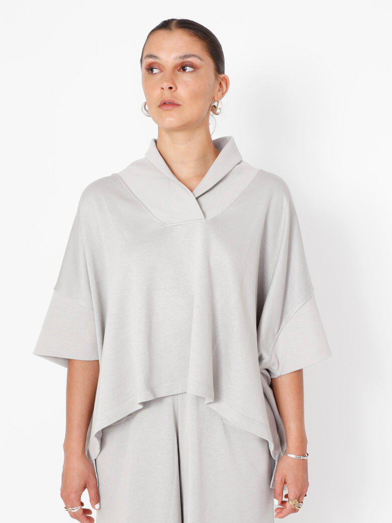 Sort Aarhus - Blouse with wide collar
