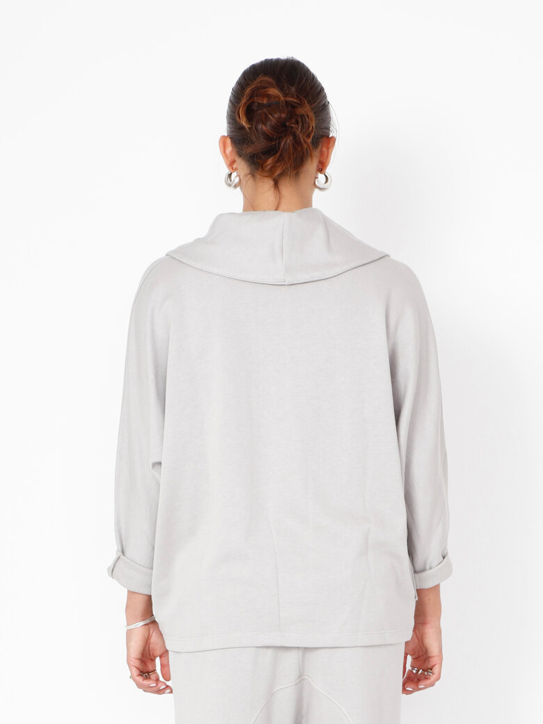 Sort Aarhus - Oversize cardigan med krave