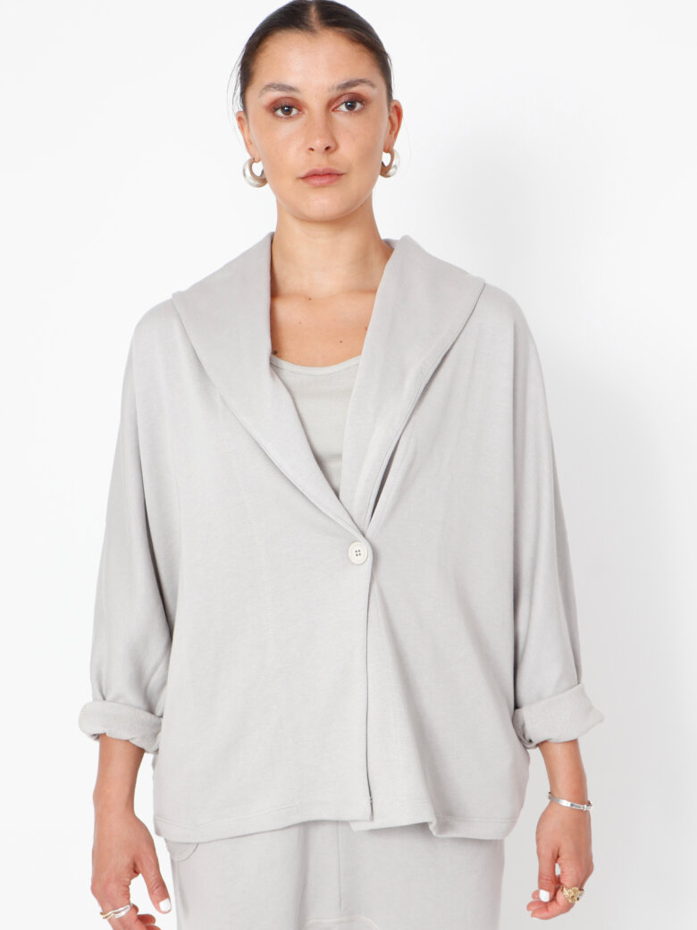 Sort Aarhus - Oversize cardigan med krave