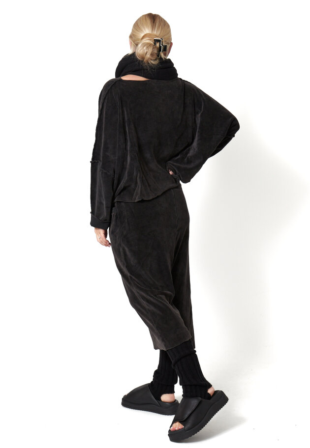Sort Aarhus - Baggy pant washed velvet