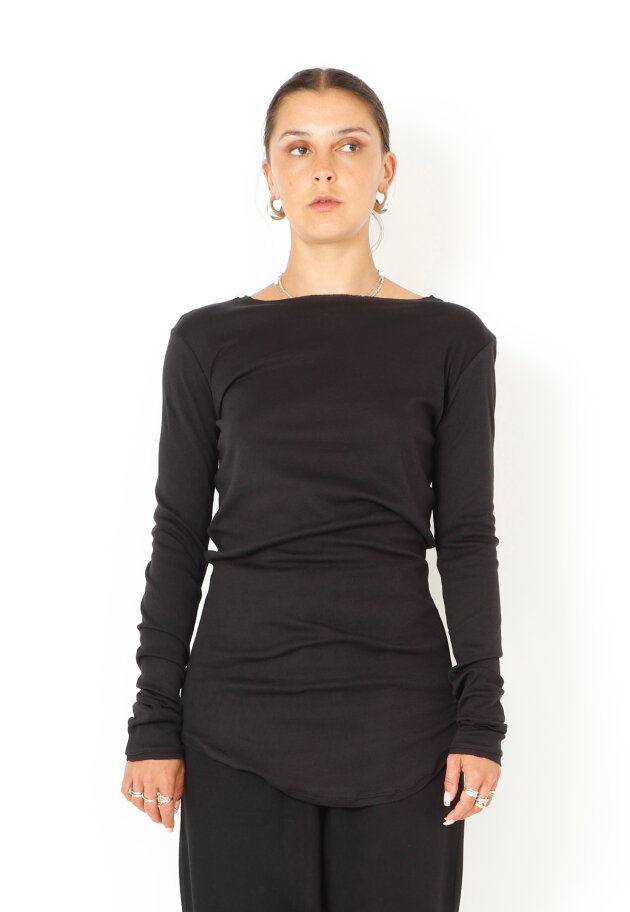 Sort Aarhus - Langærmet bluse Sort Aarhus - Langærmet bluse
