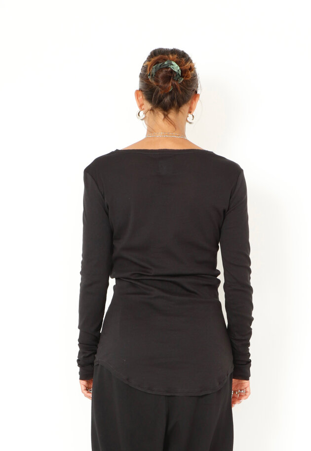 Sort Aarhus - Long-sleeved blouse