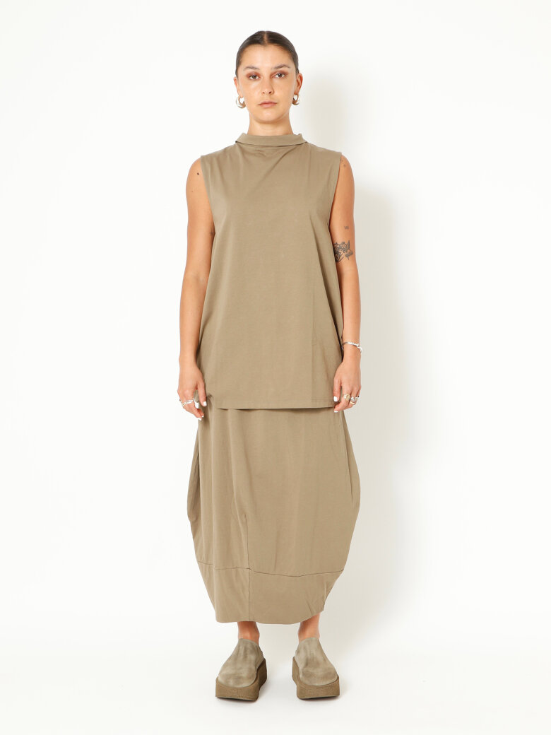 Sort Aarhus - Nederdel med lommer og elastik i økologisk bomuld