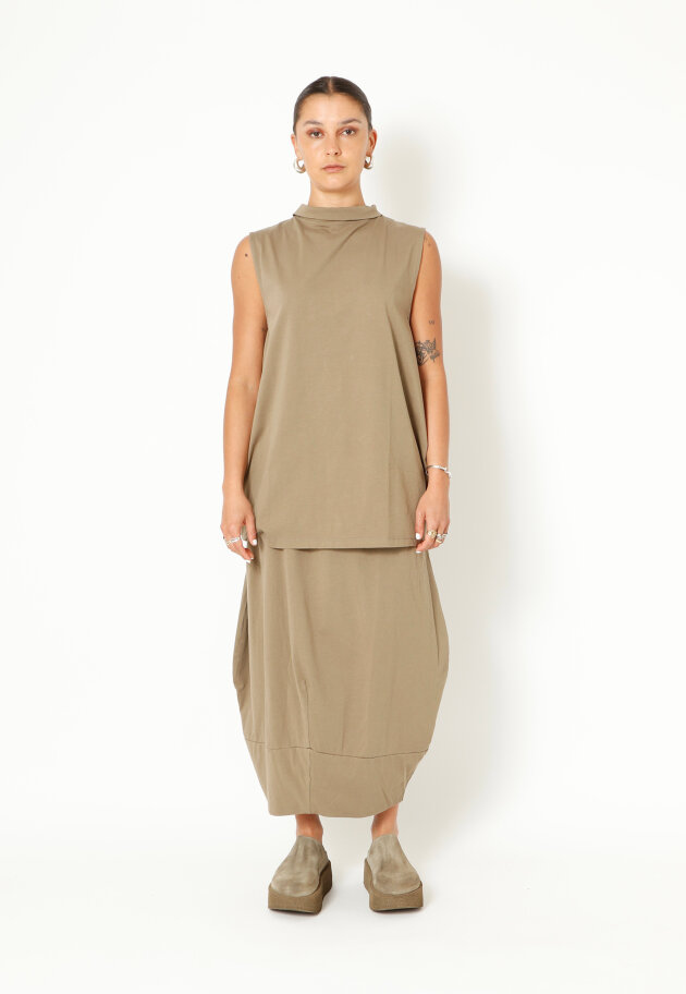 Sort Aarhus - Skirt in organic cotton with pockets and elastic