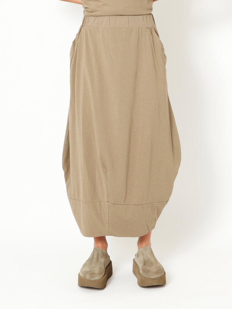 Sort Aarhus - Nederdel med lommer og elastik i økologisk bomuld