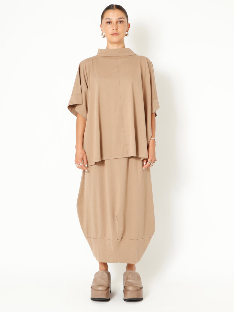 Sort Aarhus - Nederdel med lommer og elastik i økologisk bomuld