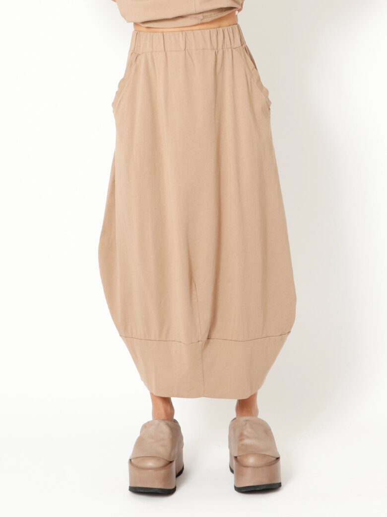 Sort Aarhus - Nederdel med lommer og elastik i økologisk bomuld