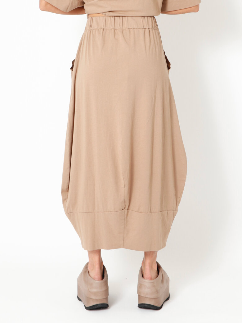 Sort Aarhus - Nederdel med lommer og elastik i økologisk bomuld