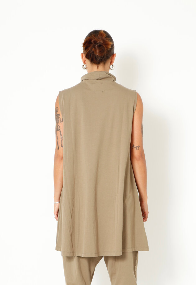 Sort Aarhus - Top with a high neckline and pockets