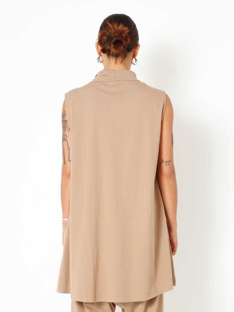 Sort Aarhus - Top with a high neckline and pockets