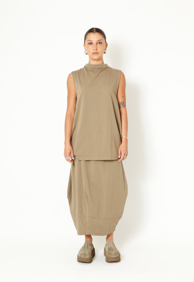 Sort Aarhus - Sleeveless blouse in organic cotton
