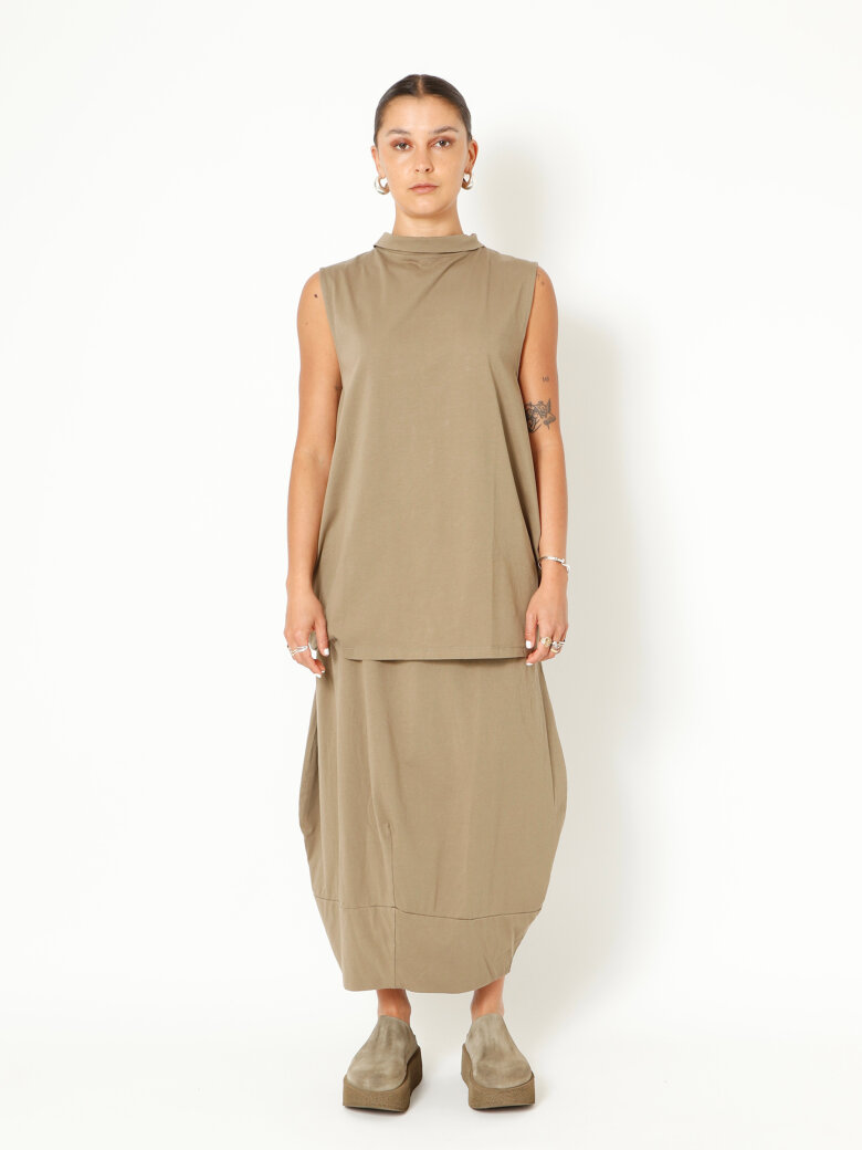 Sort Aarhus - Sleeveless blouse in organic cotton