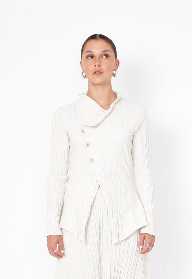 Sort Aarhus - Fitted cardigan in organic cotton mix