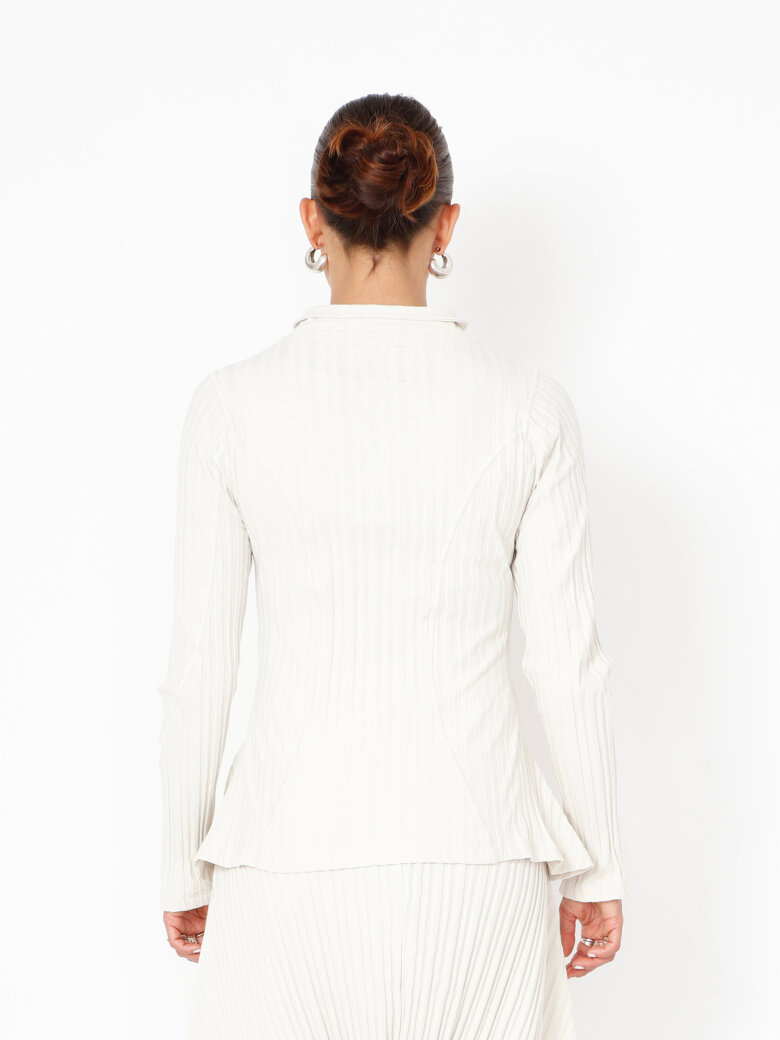 Sort Aarhus - Fitted cardigan in organic cotton mix