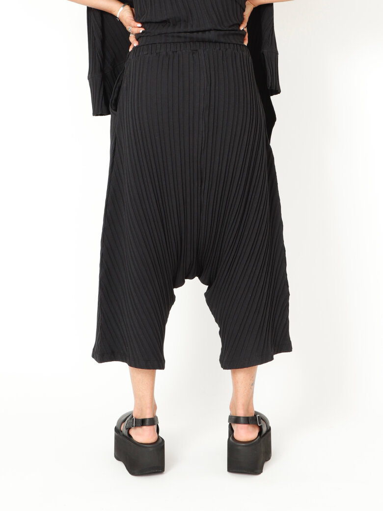 Sort Aarhus - 3/4 baggy bukser i rib