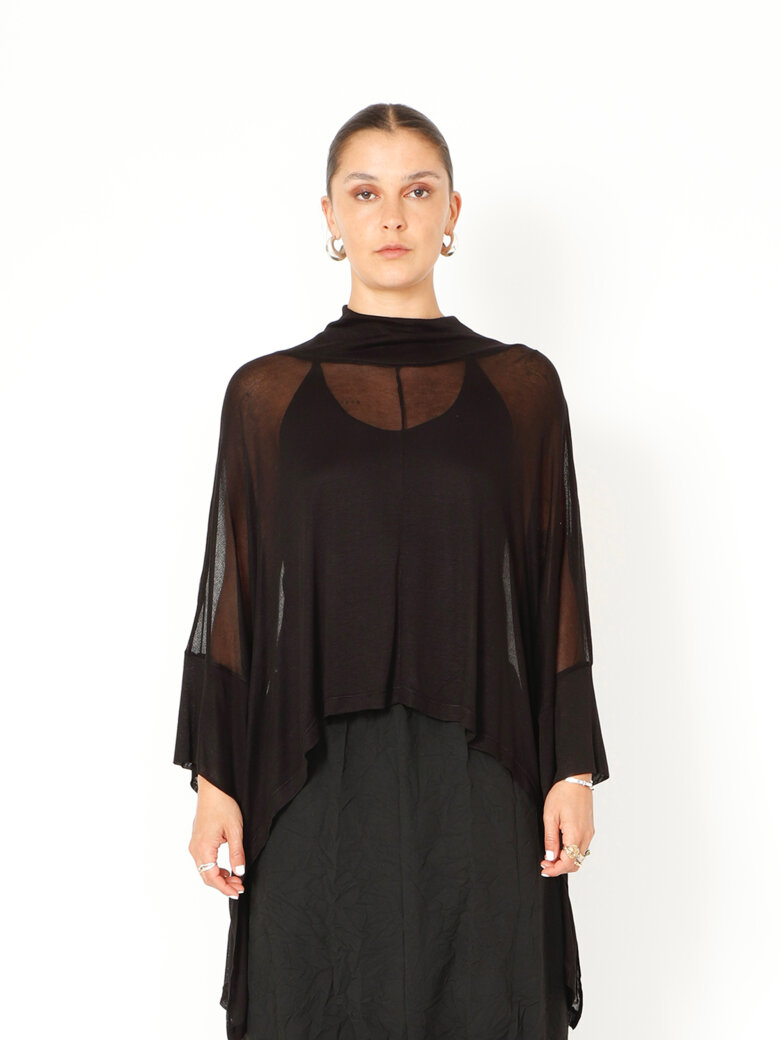 Sort Aarhus - PRE ORDER! Transparent bluse