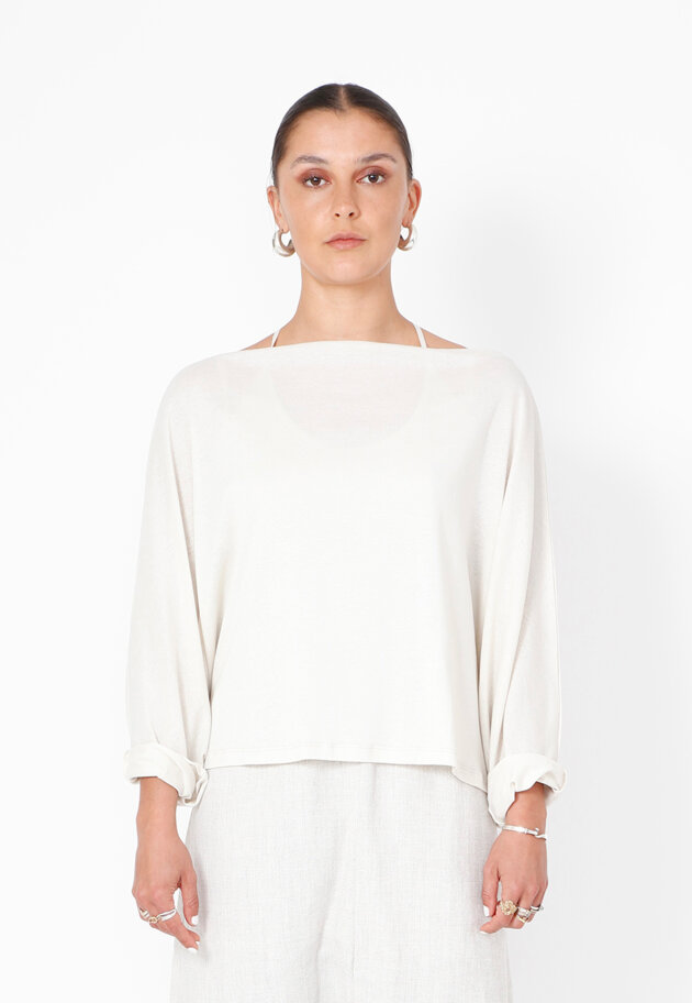 Sort Aarhus - Enkel bluse med bred pasform Sort Aarhus - Enkel bluse med bred pasform