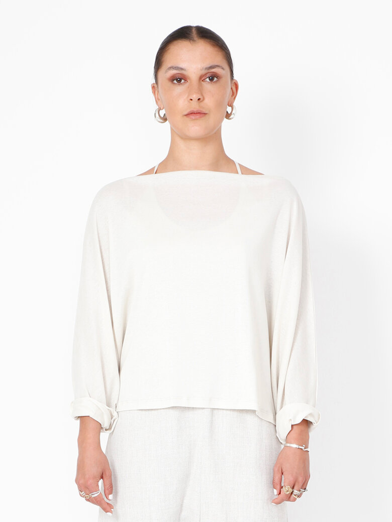 Sort Aarhus - Enkel bluse med bred pasform