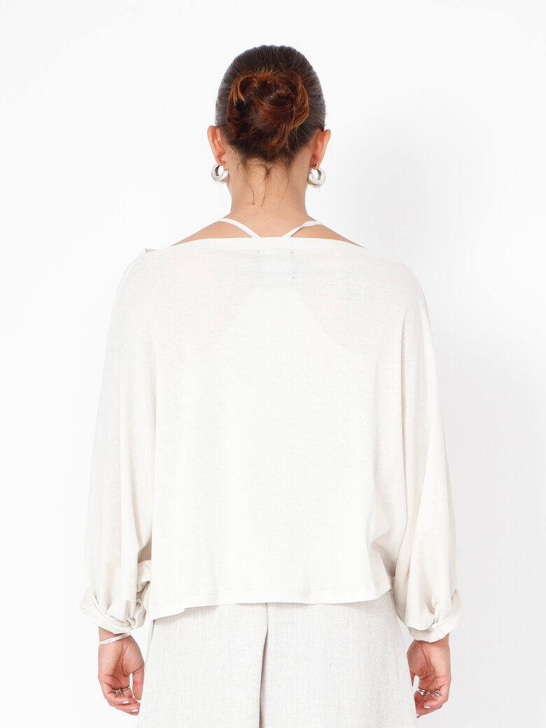 Sort Aarhus - Enkel bluse med bred pasform