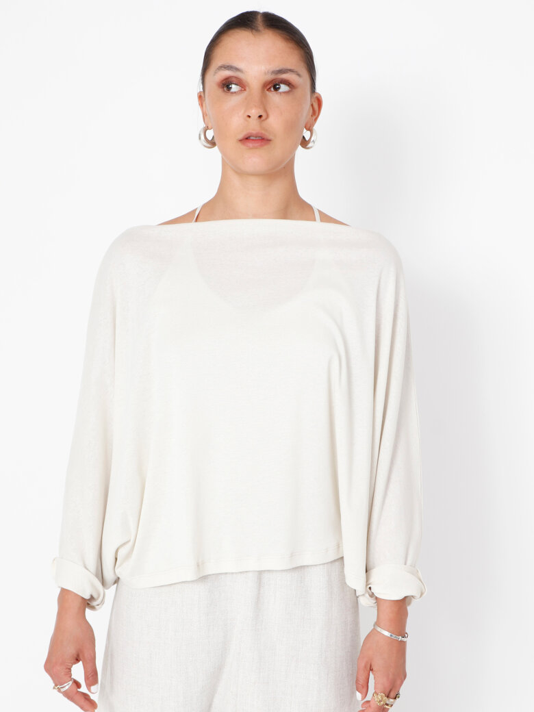 Sort Aarhus - Enkel bluse med bred pasform