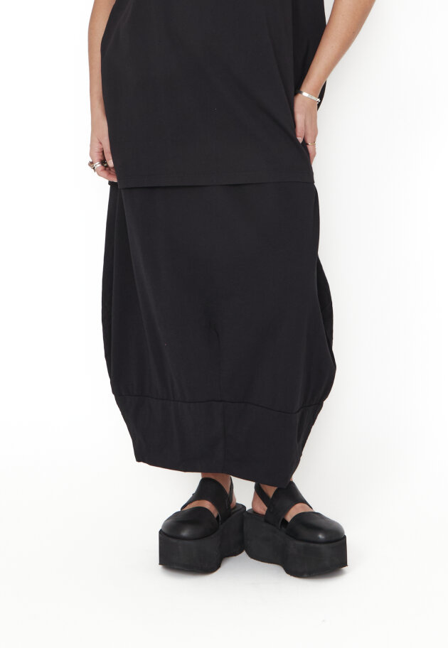 Sort Aarhus - Skirt in organic cotton with pockets and elastic