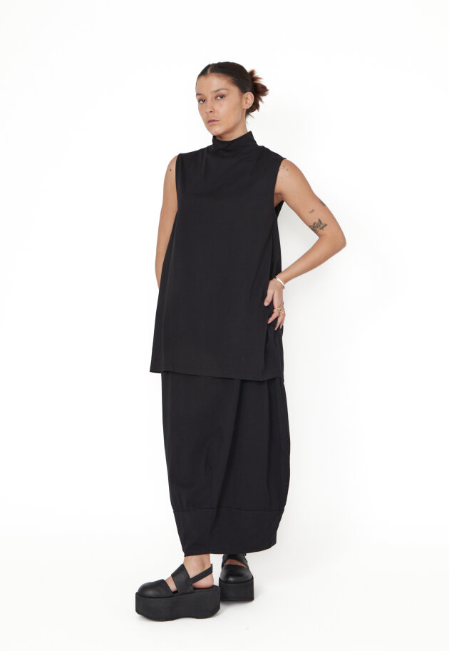 Sort Aarhus - Skirt in organic cotton with pockets and elastic