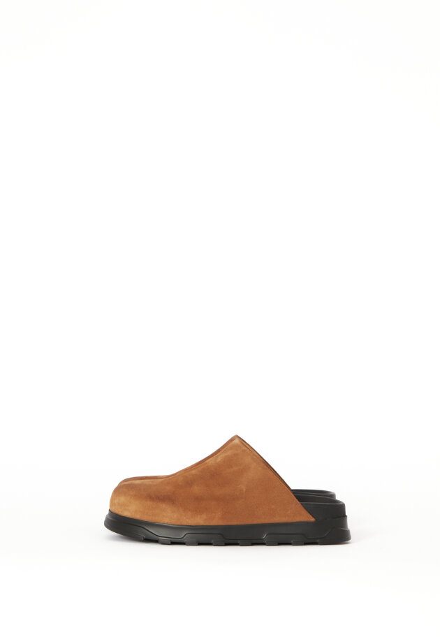 Lofina - Slippers in suede with a footbed sole