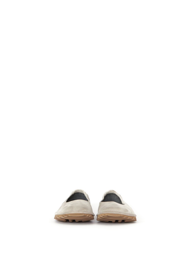 Lofina - Ballerina i ruskind med fleksibel sål